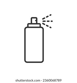 Spray bottle, linear icon. Line with editable stroke