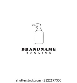 imagen del logotipo del frasco de pulverización caricatura plantilla de diseño de la ilustración vectorial moderna