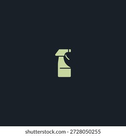 Spray Flasche Logo Symbol flach Vektor Design.