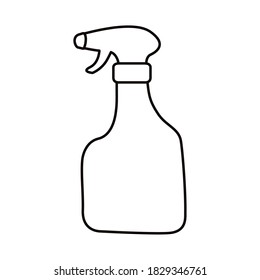 spray bottle medical product silhouette style vector illustration design