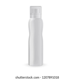 Spray bottle mock deodorant, with bend on sides on white background