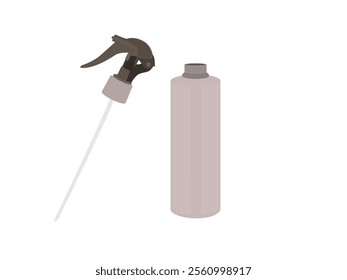 Spray bottle on white background.