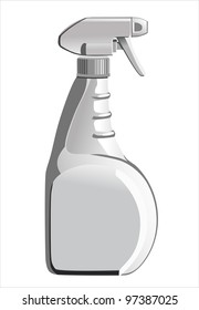 Spray bottle on a white background