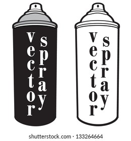 spray bottle outline vector