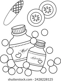 Spray Bottle Perfumed Beauty Accessories Cartoon Coloring Set
