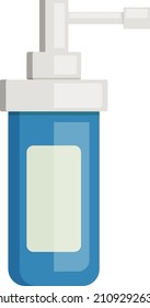 Spray bottle. Plastic medical container with liquid drug