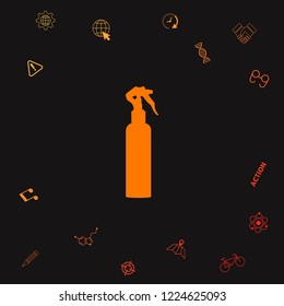 Spray Bottle silhouette. Graphic elements for your design