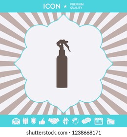 Spray Bottle silhouette. Graphic elements for your design
