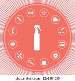 Spray Bottle silhouette. Graphic elements for your design