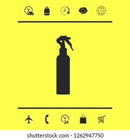 Spray Bottle silhouette. Graphic elements for your design