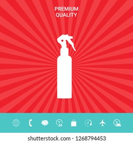 Spray Bottle silhouette. Graphic elements for your design