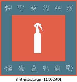 Spray Bottle silhouette. Graphic elements for your design