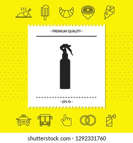 Spray Bottle silhouette. Graphic elements for your design