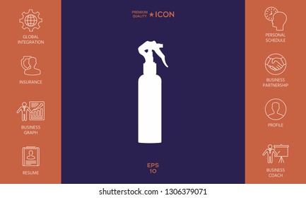 Spray Bottle silhouette. Graphic elements for your design