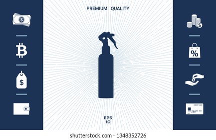 Spray Bottle silhouette. Graphic elements for your design