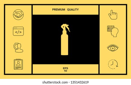 Spray Bottle silhouette. Graphic elements for your design