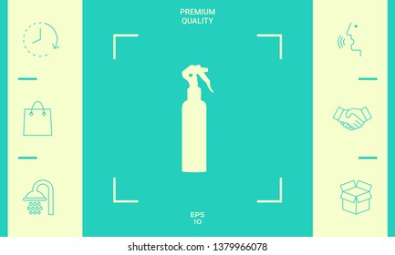 Spray Bottle silhouette. Graphic elements for your design
