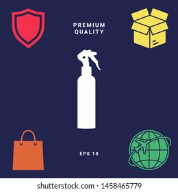Spray Bottle silhouette. Graphic elements for your design