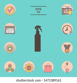 Spray Bottle silhouette. Graphic elements for your design
