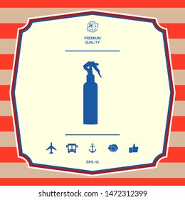 Spray Bottle silhouette. Graphic elements for your design