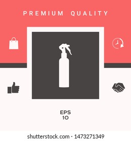 Spray Bottle silhouette. Graphic elements for your design