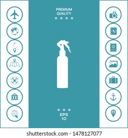 Spray Bottle silhouette. Graphic elements for your design