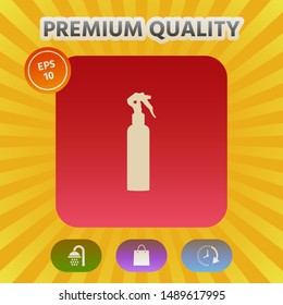 Spray Bottle silhouette. Graphic elements for your design