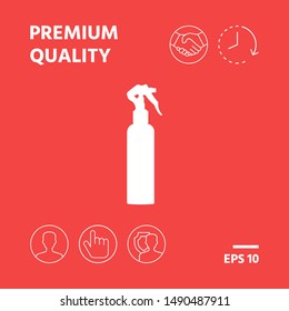 Spray Bottle silhouette. Graphic elements for your design