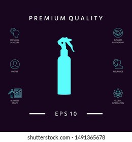 Spray Bottle silhouette. Graphic elements for your design
