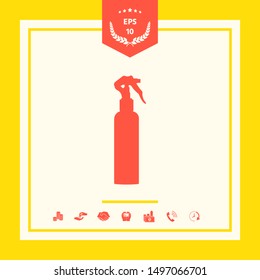 Spray Bottle silhouette. Graphic elements for your design