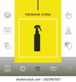 Spray Bottle silhouette. Graphic elements for your design
