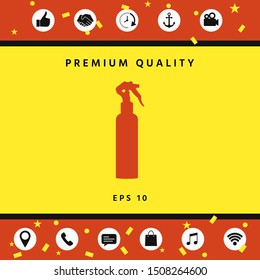 Spray Bottle silhouette. Graphic elements for your design