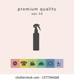 Spray Bottle silhouette. Graphic elements for your design