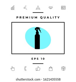 Spray Bottle silhouette. Graphic elements for your design