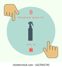 Spray Bottle silhouette. Graphic elements for your design