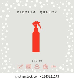 Spray Bottle silhouette. Graphic elements for your design