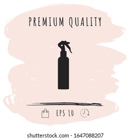 Silueta de frasco de spray. Elementos gráficos para el diseño