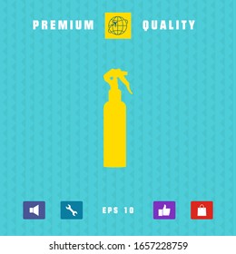 Spray Bottle silhouette. Graphic elements for your design