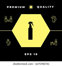 Spray Bottle silhouette. Graphic elements for your design