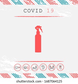 Spray Bottle silhouette. Graphic elements for your design