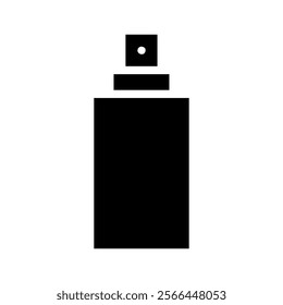 Spray bottle silhouette icon. Concept of hygiene, disinfection, and cleaning.