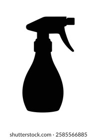 Spray bottle silhouette icon, isolated on white background. Vector illustration