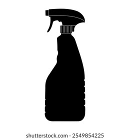 Ilustração de vetor de silhueta de frasco de pulverização. Esta é uma ilustração vetorial de um frasco de spray representado como uma silhueta preta.