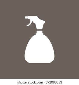 Spray Bottle, Sprayer Icon on Dark Gray Color. Eps-10.