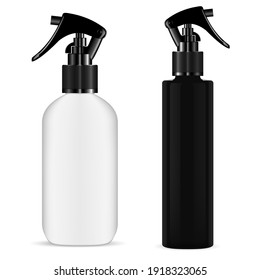 Spray Bottle Trigger. Cosmetic Pistol Sprayer Mockup. Kitchen Cleaner Flask. Realistic Hair Sprayer, Aromatic Scented Essence Flacon, Organic Naturopathy. Pump Flask