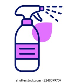 Icono de diseño, higiene y limpieza de vectores de botellas rociadas