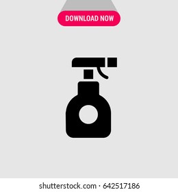 Spray Bottle Vector Icon, The bottle with spray cap symbol. Simple, modern flat vector illustration for mobile app, website or desktop app  