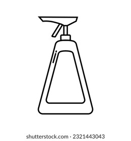 Icono del vector del frasco de pulverización. Limpieza, desinfección, limpieza.