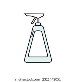 Spray-Flasche-Vektorsymbol. Reinigung, Desinfektion, Reinigung.