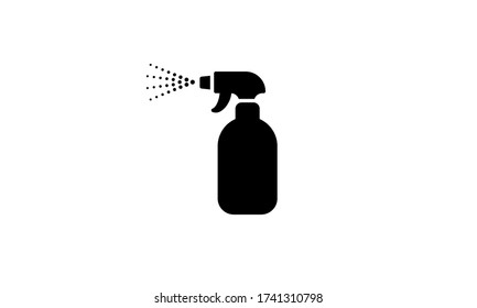 Spray bottle vector icon,clean spray bottle